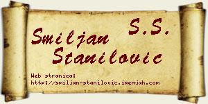 Smiljan Stanilović vizit kartica